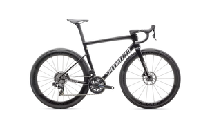 2025 Specialized Tarmac SL8 Pro - SRAM Force Gloss Carbon / Metallic White Silver