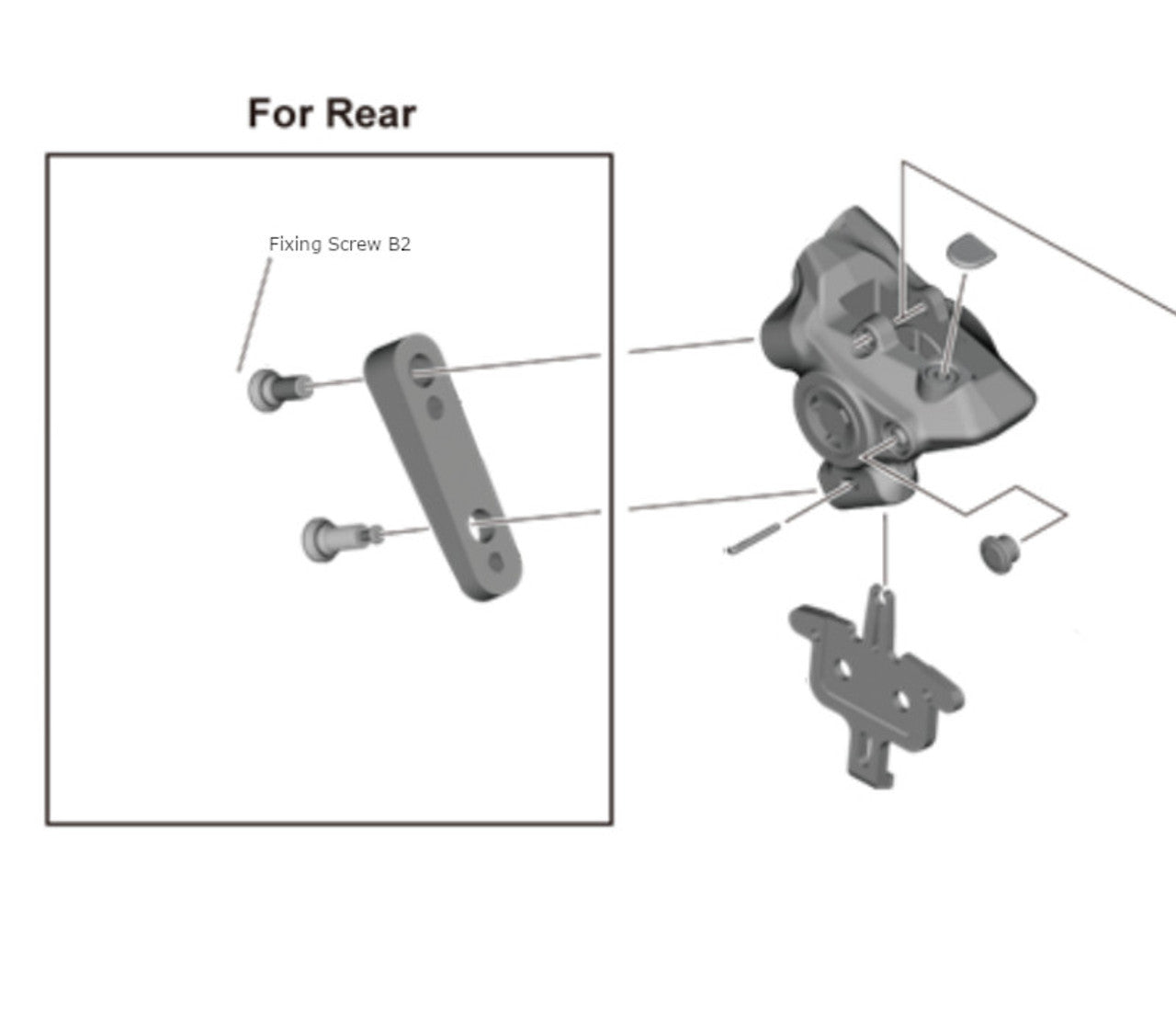 Shimano Dura-Ace BR-R9270 Rear Caliper Fixing Screw B2