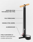 Lezyne Steel Floor Drive Flat Black