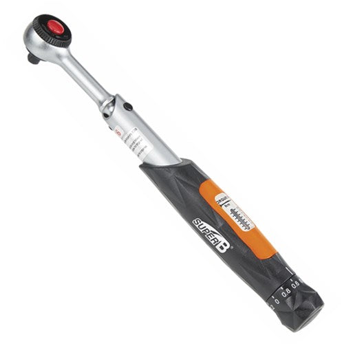 SuperB 1/4" Drive Dial-Adjust Torque Wrench 2~15 Nm