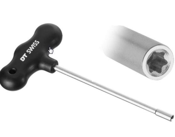 DT Swiss Spoke Key Tool Thru Rim Squorx Torx - Black