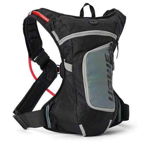 USWE Raw 4.0L Adventure Fit Dirt Biking Hydration Pack with 3.0L Hydration Bladder - Black