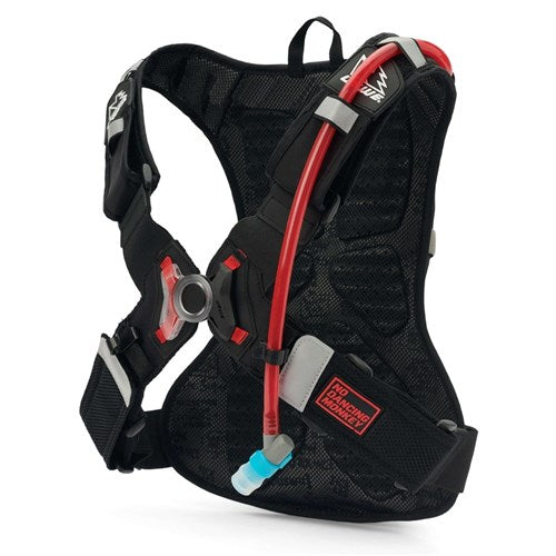 USWE Raw 4.0L Dirt Biking Hydration Pack With 3.0L Hydration Bladder - Black/Grey