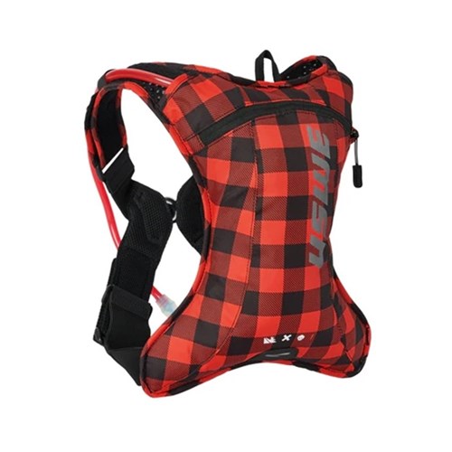 USWE Outlander XC 2.0L Hydration Pack With 1.5L Hydration Bladder - Flannel Red/Black