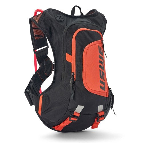 USWE Moto Hydro 8.0L Dirt Biking Hydration Pack With 3.0L Hydration Bladder - Black/Orange
