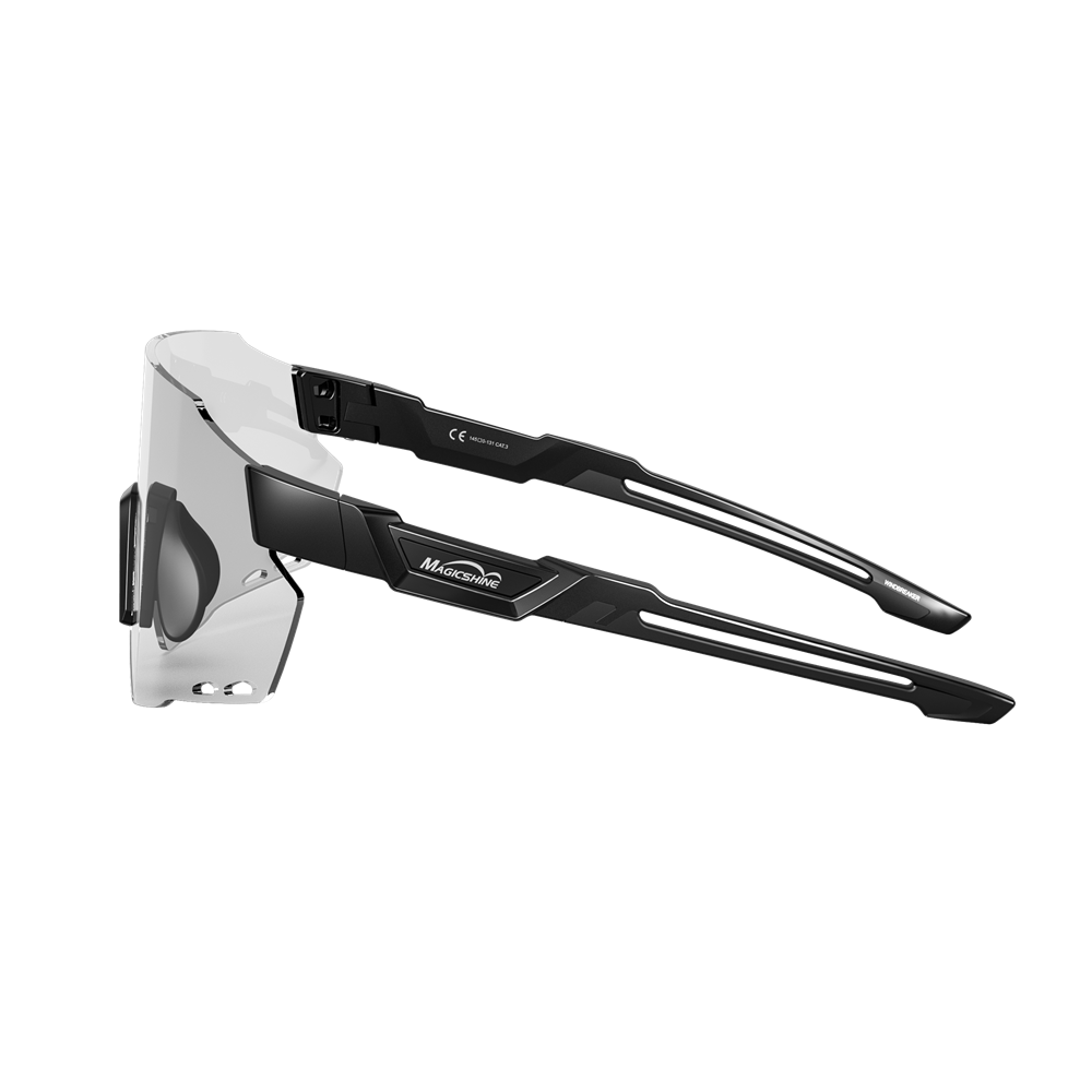 Magicshine Windbreaker Cycling Glasses Photochromic Lens - Black