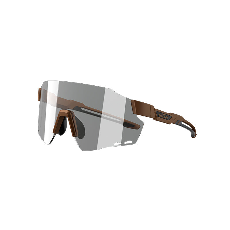 Magicshine Windbreaker Cycling Glasses Photochromic Lens - Brown Black