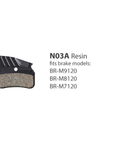 Shimano BR-M9120 N03A Finned Resin Brake Pads w/Spring And Split Pin