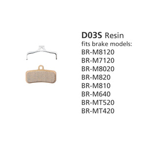 Shimano Resin Pad & Spring D03S-RX