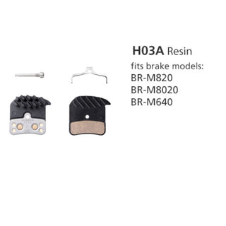 Shimano BR-M820 Resin Brake Pads & Spring  H03A w/Fin