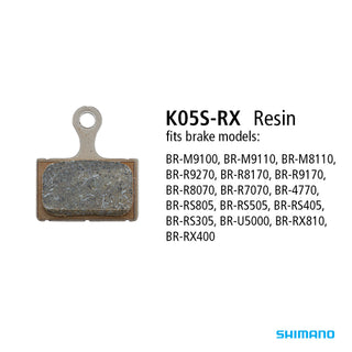 Shimano BR-R9270 Resin Pad & Spring K05S-RX