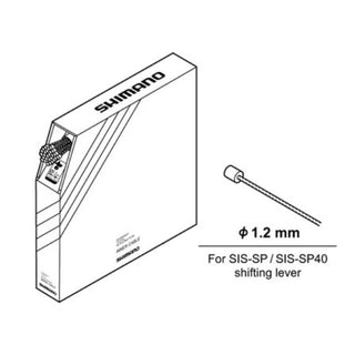 Shimano Shift/Gear Cable Inner 1.2mm Stainless (100 pk)
