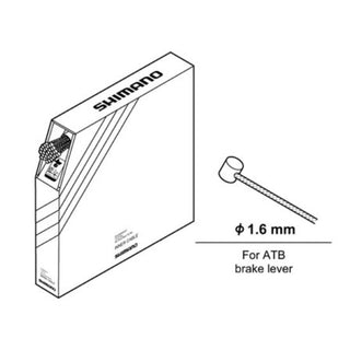 Shimano Brake Cable - MTB 1.6mm Stainless Steel