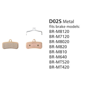 Shimano BR-D02S-MX Metal Brake Pads & Spring  D02S