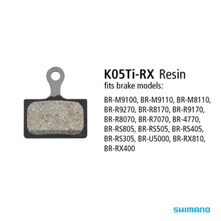 Shimano BR-M9100 Resin Pads & Spring K05Ti-RX