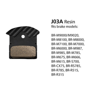 Shimano BR-M9000 J03A Resin Pad w/Fin