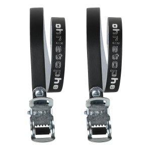 Zefal Christophe Leather Toe Straps - Black