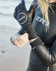 Zone3 Heat-Tech Swim Gloves - Black/Red