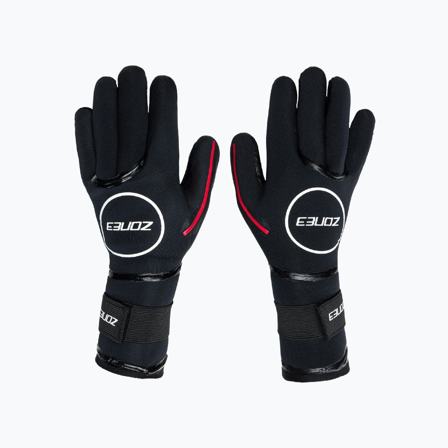 Zone3 Heat-Tech Swim Gloves - Black/Red