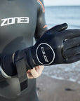 Zone3 Heat-Tech Swim Gloves - Black/Red