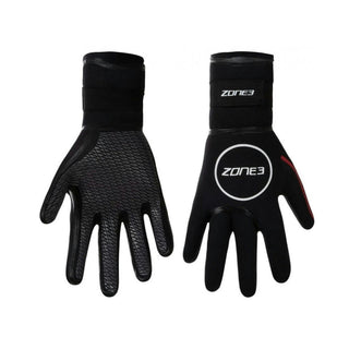 Zone3 Heat-Tech Swim Gloves - Black/Red
