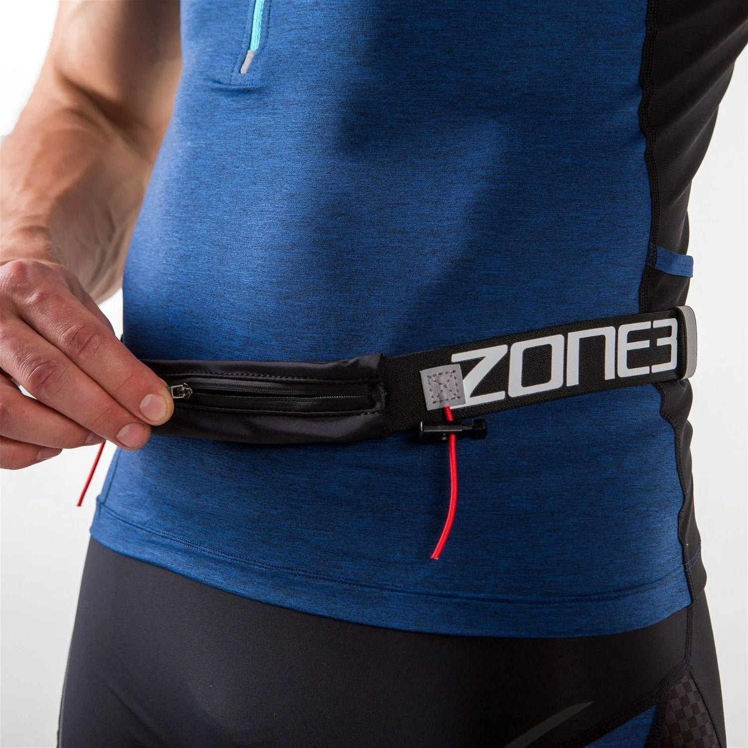 Zone3 Race Belt With Lycra Pouch - Black