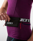 Zone3 Race Belt With Neoprene Pouch - Black