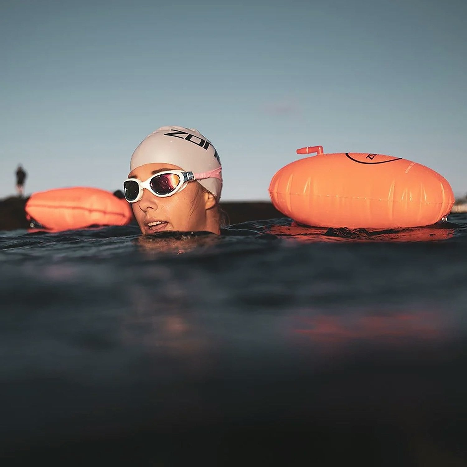 Zone3 Swim Safety Buoy/Tow Float Recycled - Fluro Orange