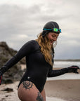 Zone3 Women's Ows Ti Long Sleeve Thermal High Neck Costume - Black/Silver