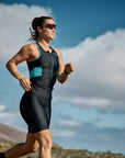 Zone3 Women's Activate Tri Shorts - Black/Turquois