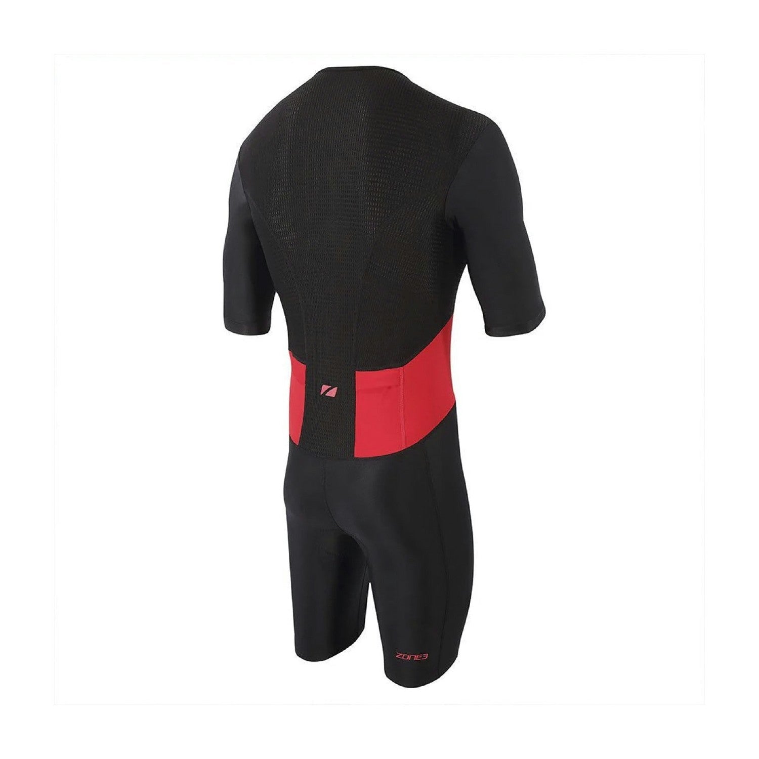 Zone3 Men's Activate Short Sleeve Trisuit Full Zip - Black/Red