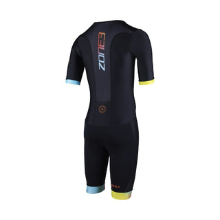 Zone3 Men's Activate+ Short Sleeve Trisuit - Black/Neon