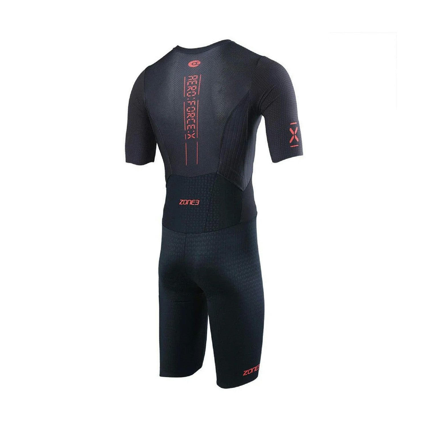 Zone3 Men's Aeroforce-X 2 Short Sleeve Trisuit - Black/Red