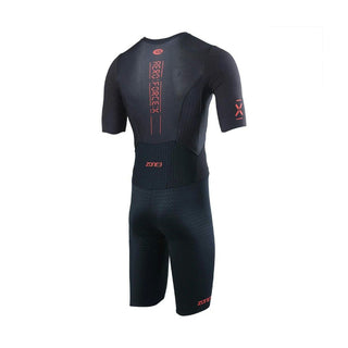 Zone3 Men's Aeroforce-X 2 Short Sleeve Trisuit - Black/Red