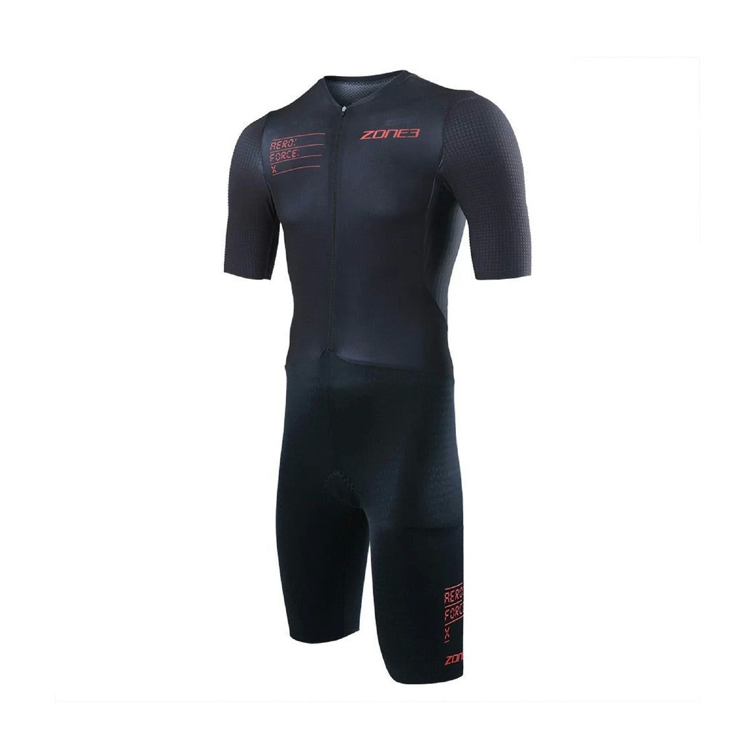 Zone3 Men's Aeroforce-X 2 Short Sleeve Trisuit - Black/Red