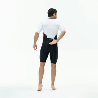 Zone3 Men's Lava Long Distance Short Sleeve Trisuit - Black/White