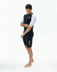 Zone3 Men's Lava Long Distance Short Sleeve Trisuit - Black/White
