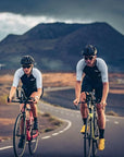 Zone3 Men's Lava Long Distance Short Sleeve Trisuit - Black/White