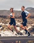 Zone3 Men's Lava Long Distance Short Sleeve Trisuit - Black/White