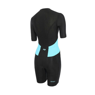 Zone3 Women's Activate Short Sleeve Trisuit Full Zip - Black/Blue
