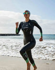 Zone3 Women's Vision Wetsuit - Black/Turquois
