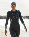 Zone3 Women's Vision Wetsuit - Black/Turquois