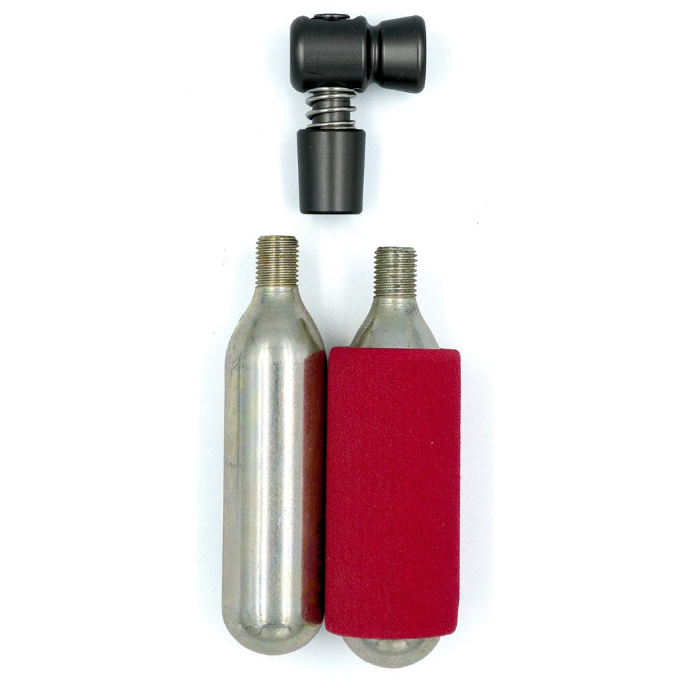 QBP Air Express CO₂ Inflator Kit Press Regulator Head + 2 × 16g Cartridges