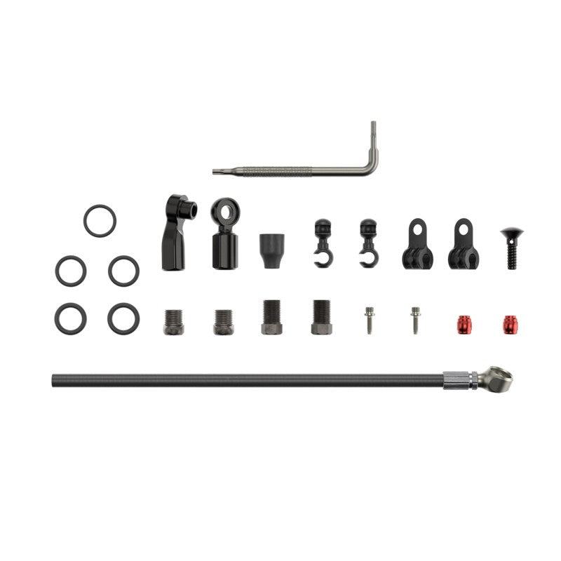 SRAM Disc Brake Hydraulic Hose Kit - Beveled Banjo -2000mmBlk (inc. banjo - fittings) - Flat Mount -Red22 -Force22 -Rival22 -Force 1 -Force CX1 -Apex1 HRD -S700