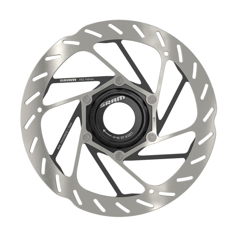 SRAM Rotor HS2 200mm 6-bolt (includes Steel rotor bolts) Rounded