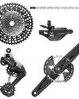SRAM Eagle 90 DUB Groupset (Rear Der - Trigger Shifter w Clamp - Crankset DUB MTB Wide 170 w DM 32t T-TYPE Chainring w/2 guards - GX T-Type chain 126l - CS XS-1275 BLK 10-52t)