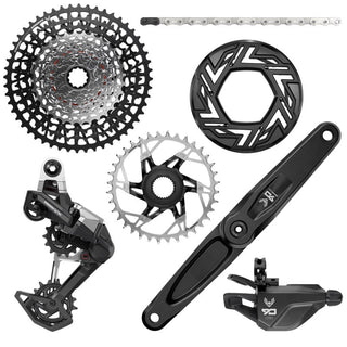 SRAM Eagle 90 DUB Groupset EMTB BCD (Rear Der - Single Click Trigger wClamp - CR 104BCD T-Type 34T - Clip-on Guard  - GX T-Type chain 126l - CS XS-1275 BLK 10-52t) - cranks not included