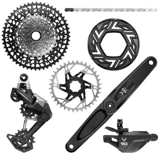 SRAM Eagle 90 DUB Groupset EMTB BCD (Rear Der - Single Click Trigger wClamp - CR 104BCD T-Type 34T - Clip-on Guard  - GX T-Type chain 126l - CS XS-1275 BLK 10-52t) - cranks not included