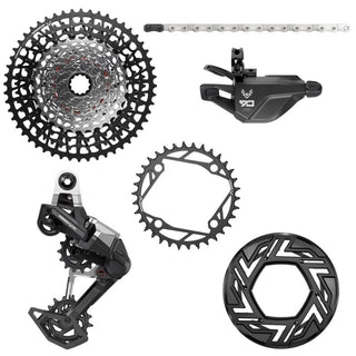 SRAM Eagle 90 DUB Groupset EMTB BCD (Rear Der - Single Click Trigger wClamp - CR 104BCD T-Type 34T - Clip-on Guard  - GX T-Type chain 126l - CS XS-1275 BLK 10-52t) - cranks not included