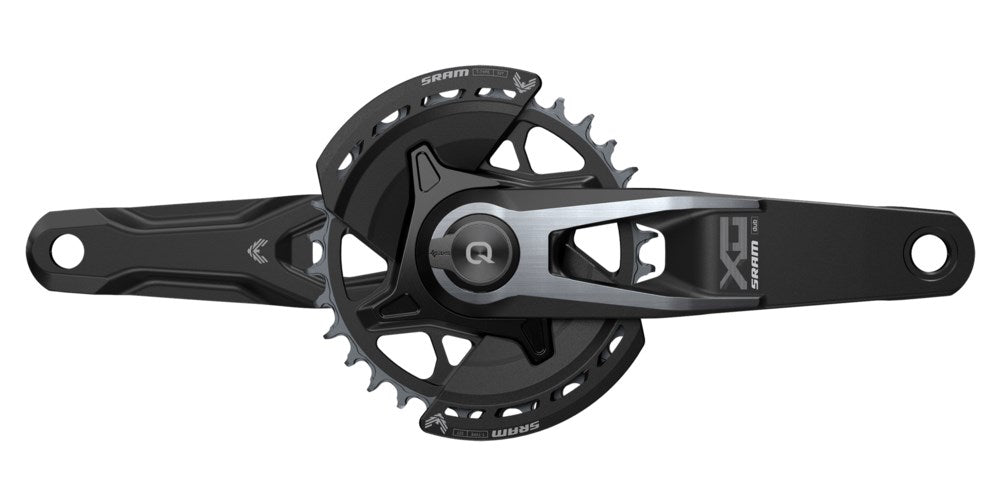 SRAM Crankset Powermeter X0 Eagle Spindle Q174 CL55 DUB MTB Wide 175mm Black 2-guards 32t T-Type (BB and BB DUB spacers are not included)
